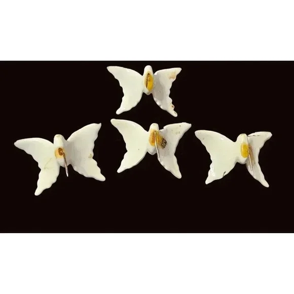 Vintage Hand Painted Japan Porcelain Butterfly Pins Pink, Lavender Pin Picks - Picture 8 of 10